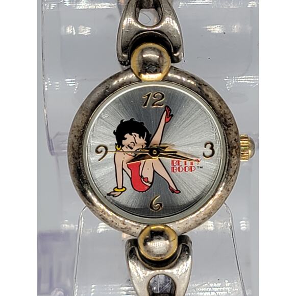 Valdawn Vintage Betty Boop Iconic Red Dainty Ladies Wrist Watch Silver Gold Tone main image 4